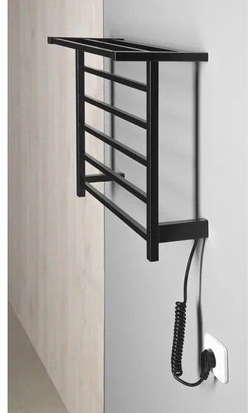 Sapho - Uscător electric pentru prosoape ELZOR 60W/230V 47x50 cm negru mat