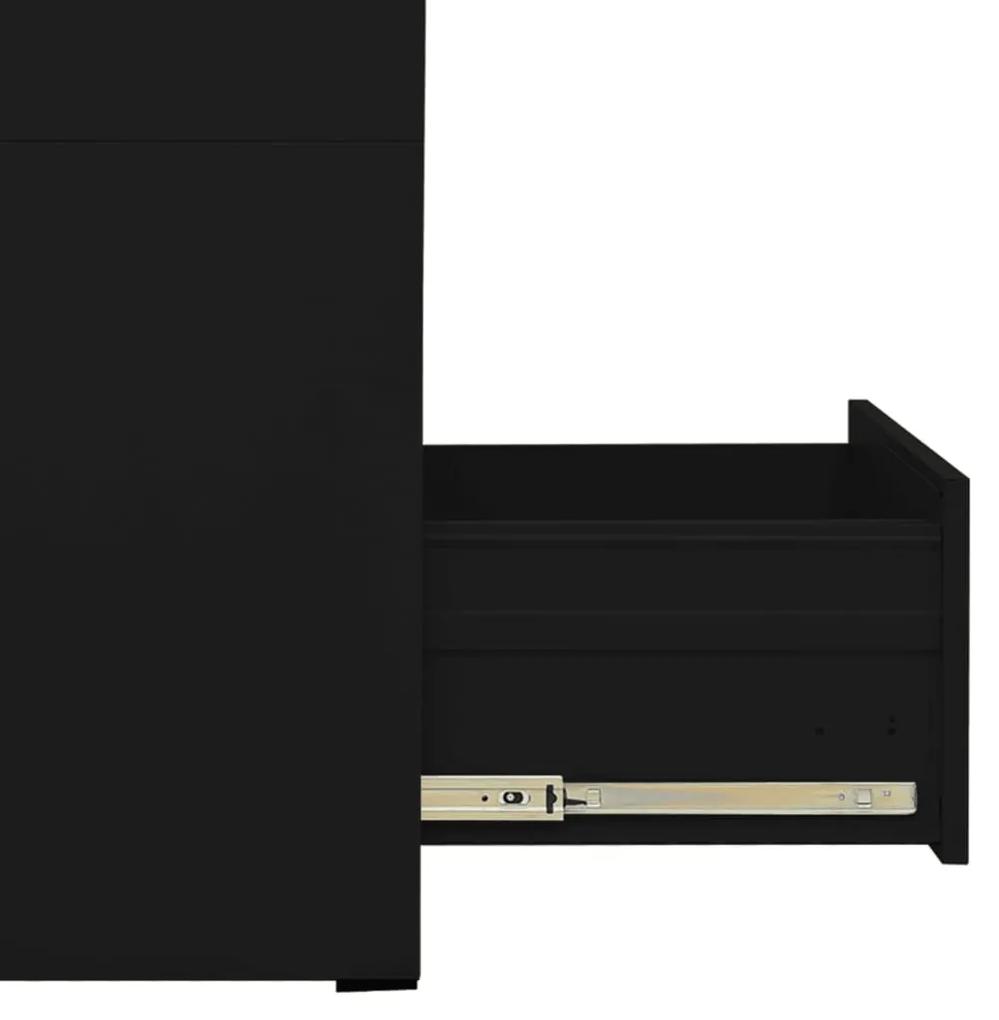 Fiset, negru, 46x62x133 cm, otel Negru, 46 x 62 x 133 cm