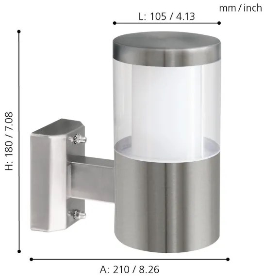 Eglo 94277 - Corp de iluminat exterior LED BASALGO 1 LED/3,7W/230V IP44