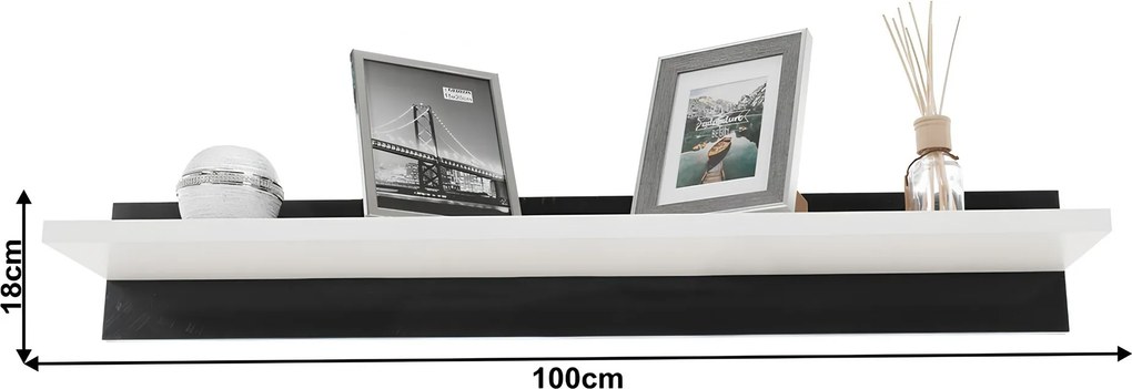 Mobilier living, alb/extra strălucire neagră HG, LEO