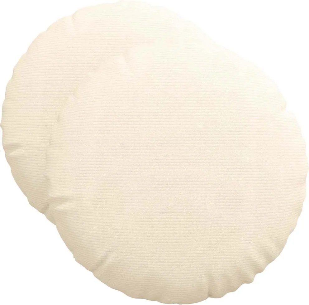 vidaXL Perne de Șezut 2 pcs Crem Ø 50 cm Țesătură din corduroy