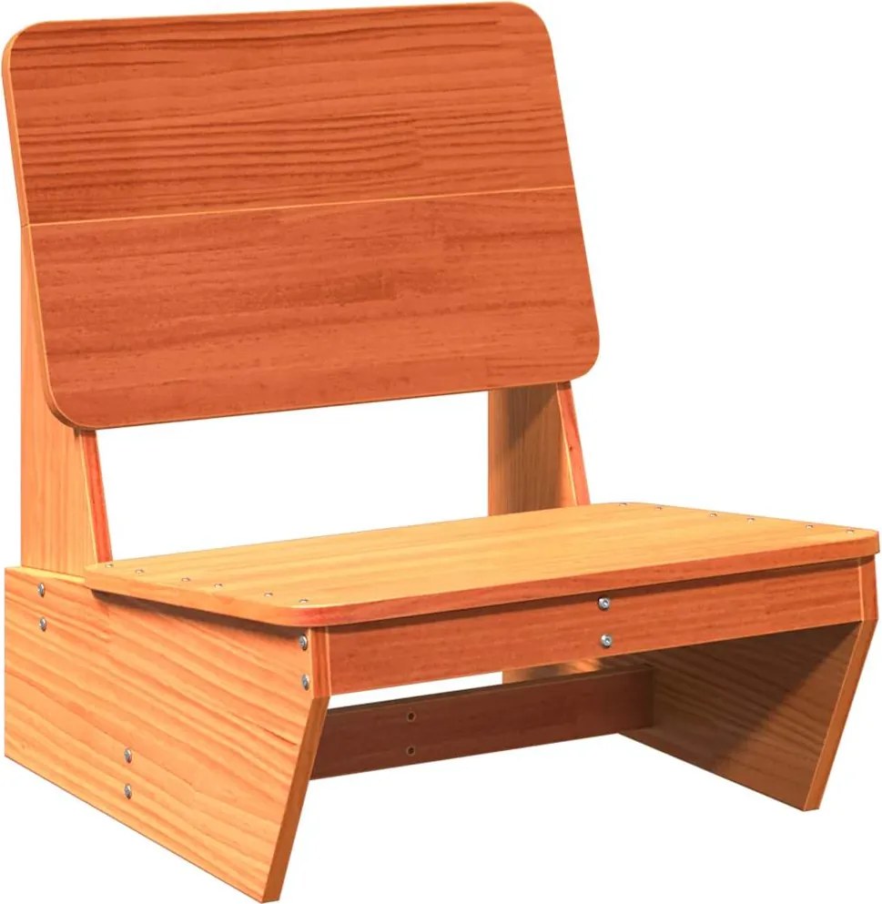 vidaXL Scaun de grădină, maro ceruit, 60x64x70,5 cm, lemn masiv de pin