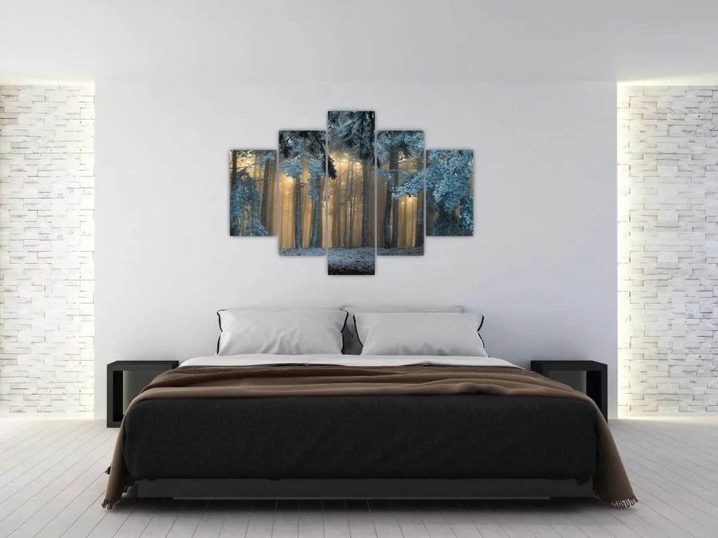 Tablou cu pădure înzăpezită (150x105 cm)