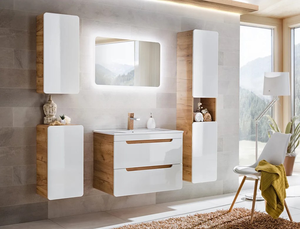 Set mobilier pentru baie 5 piese Aruba 60 cm