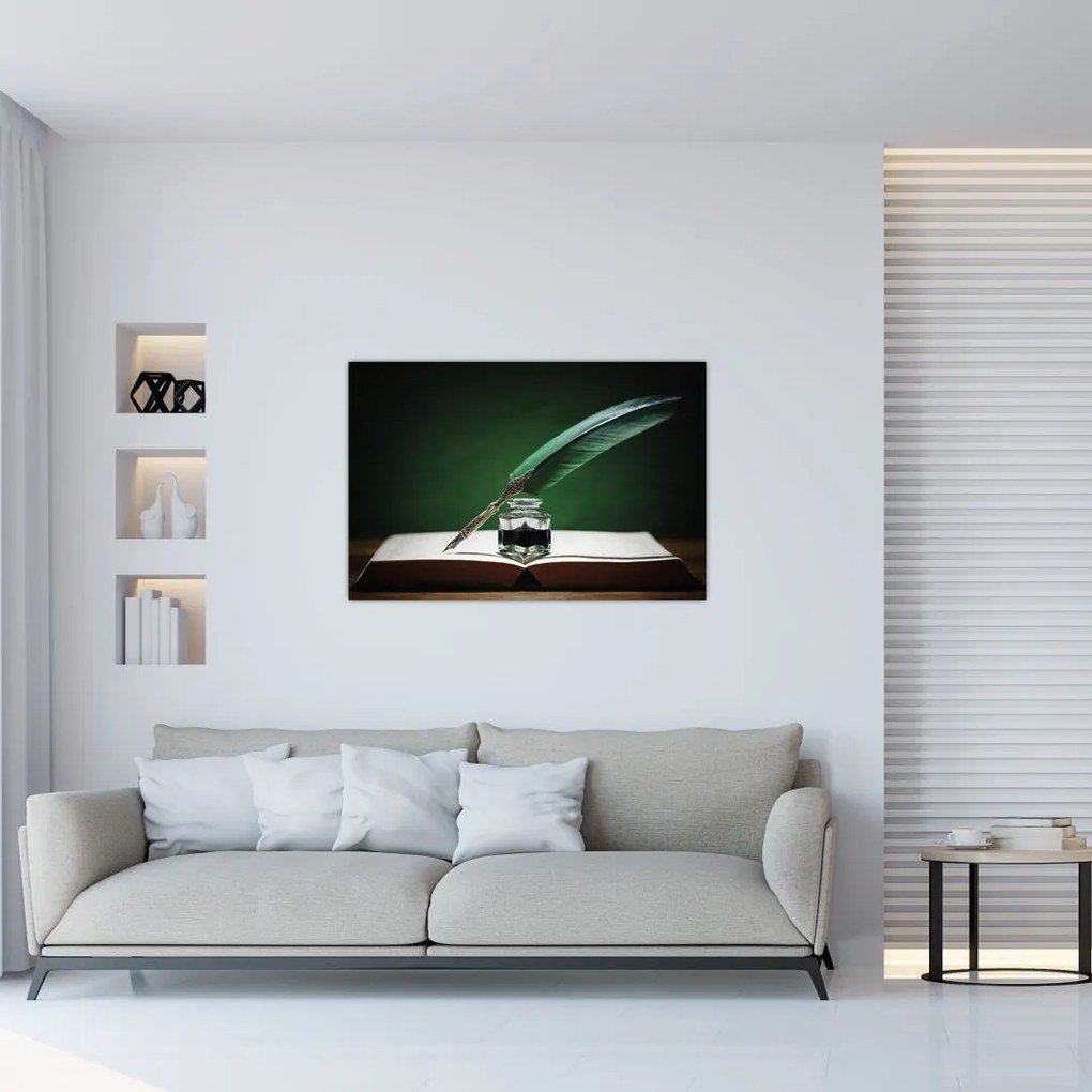 Tablou cu stilou sriind (90x60 cm)