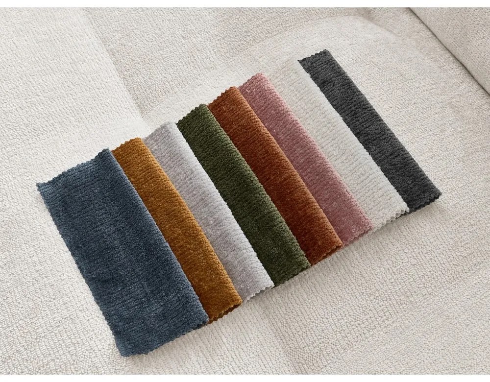 Canapea bej cu tapițerie din chenille 237 cm Whesley – Bobochic Paris