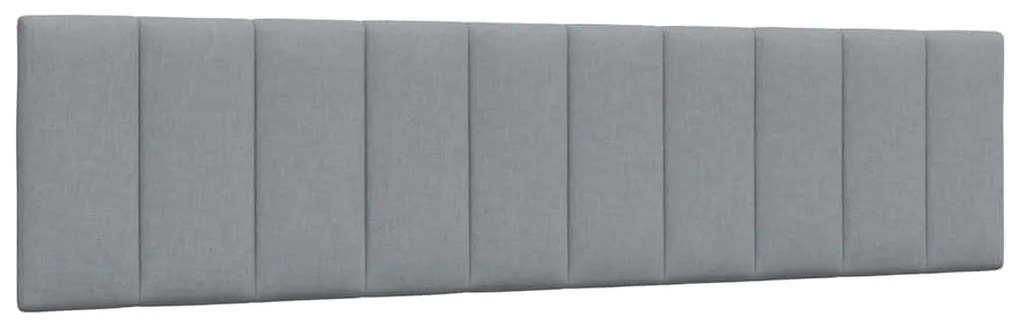 vidaXL Pernă tăblie de pat, gri deschis, 200 cm, material textil