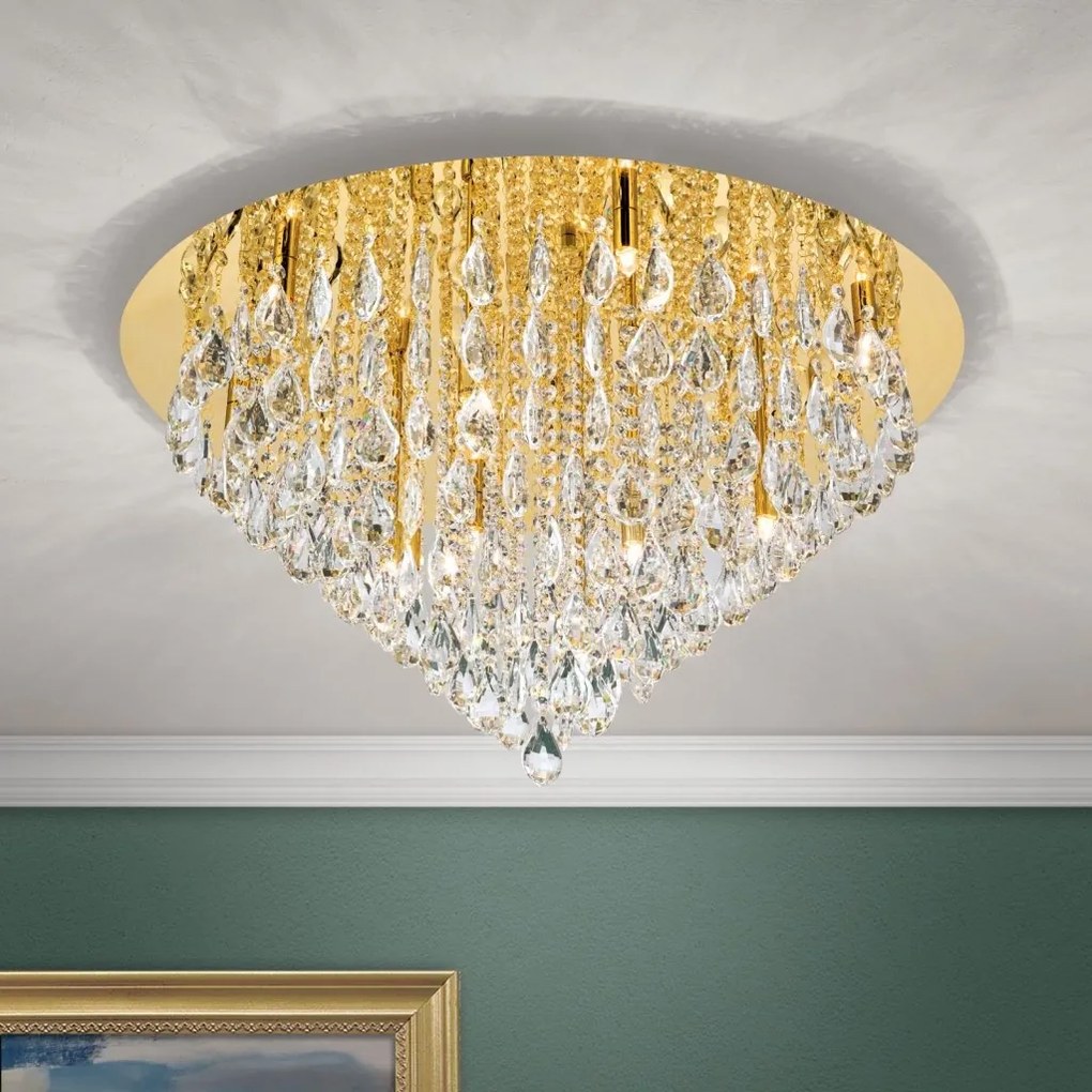 Lustra aplicata cristal K9 design elegant CELESTE D-75 aurie
