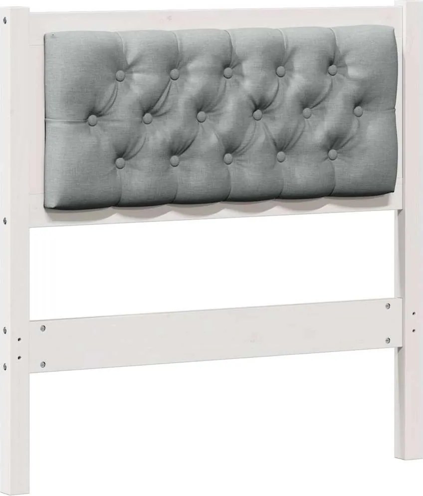 vidaXL Tăblie cap Altele Alb și gri deschis 75 cm Lemn masiv de pin