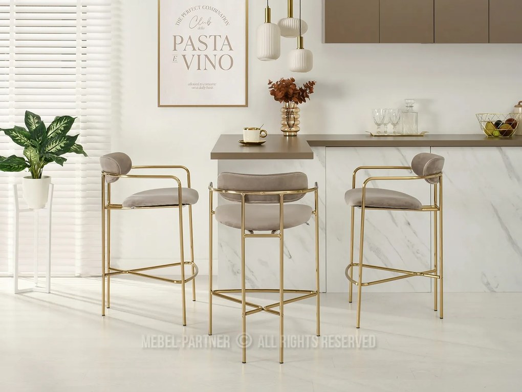Scaun Viola (bej + auriu). Promo -19%. 1110752