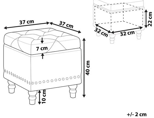 Taburete LARIO (albastru închis) (cu sp. depozitare). 1023133
