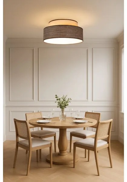 Plafonieră GRACE 1xE27/60W/230V crem/maro