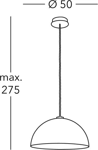 Lustră pe cablu CULT 1xE27/100W/230V d. 50 cm cupru Kolarz A1339.31.Co.VinCu/50