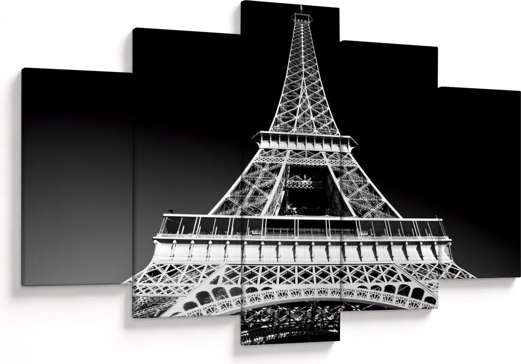 Tablou - Turnul Eiffel, alb-negru (150x105 cm)