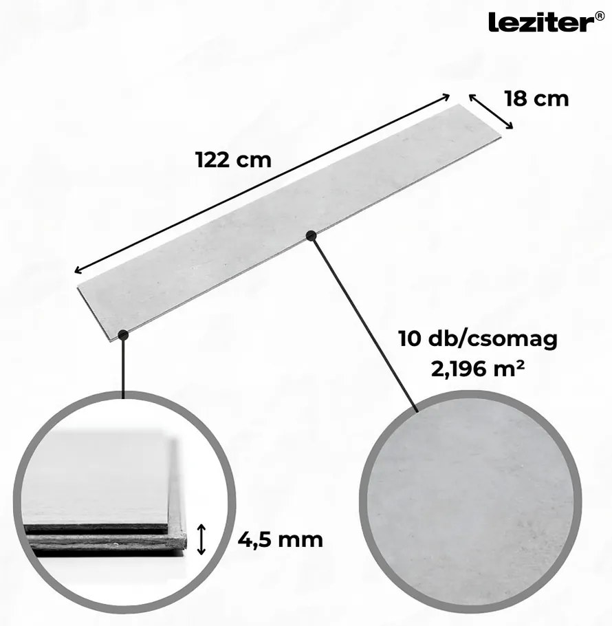 Leziter Aurora Frosted Limestone Vinil SPC Podele