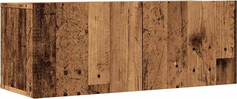 vidaXL Comodă TV de perete, 2 buc. lemn vechi, 80x30x30 cm