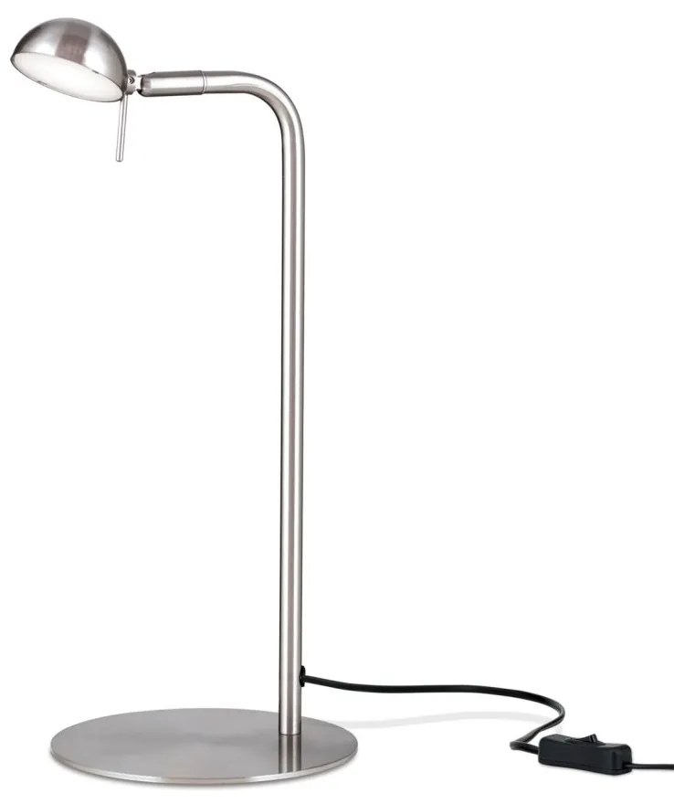 Lampa LED de birou cu spot ajustabil STUDENT crom satin