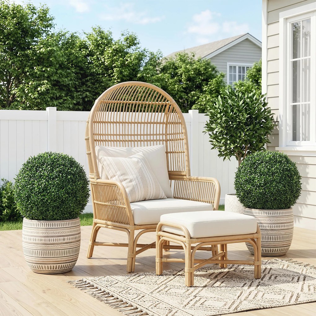 HOMCOM Plante Decorative Artificiale din Buxus cu 682 de Frunze, Rezistente la UV, Înălțime 42 cm | Aosom Romania
