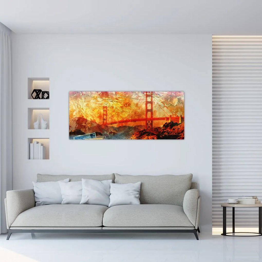 Tablou - Golden Gate, SanFrancisco, California (120x50 cm)