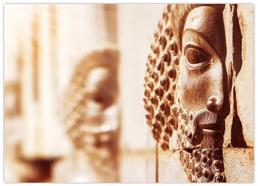 Tablou pe sticlă - Relief persan (70x50 cm)