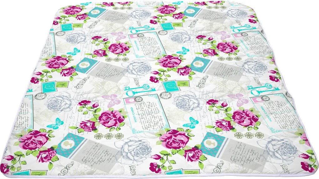 Set Alcam, Rose, perna microfibra 50x70 cm si pilota matlasata 140x200 cm