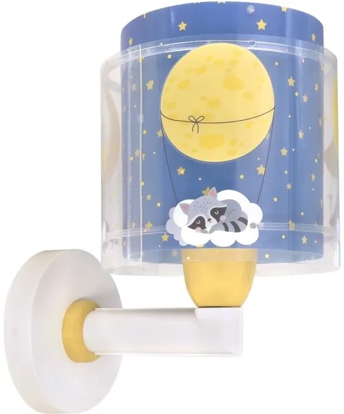 Dalber 76639 - Lampă de perete pentru copii MOON DREAMS, 1xE27/15W/230V, albastră