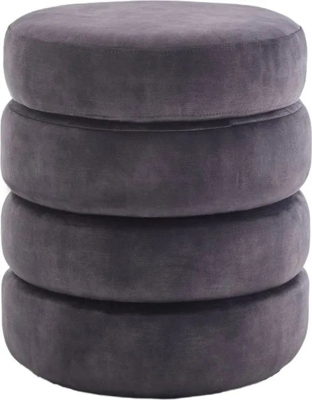 Bancheta cu spatiu de depozitare, Catifea Gri, VOQUE 50cm A-46689 VC