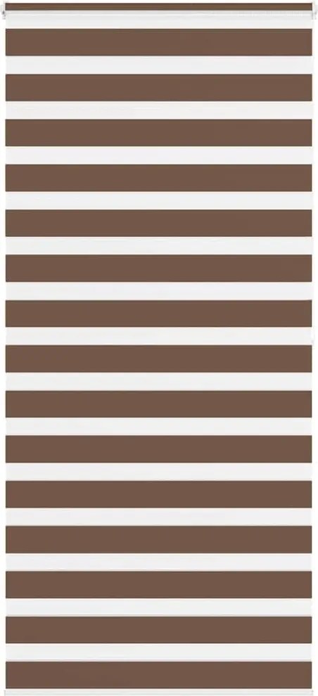 vidaXL Jaluzea tip zebra maro lățime țesătură 110,9 cm poliester