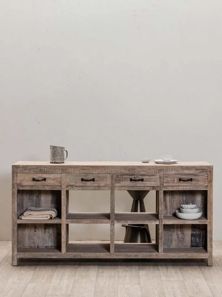 Insula de bucatarie din lemn reciclat, Manufacture