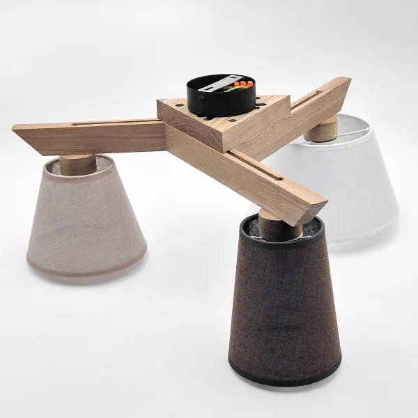 Lustră aplicată Brilagi ANTHONY 3xE14/40W/230V stejar