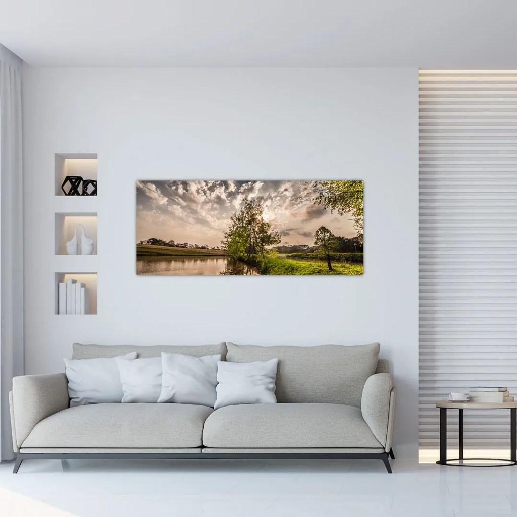 Tablou naturii cu raze de soae (120x50 cm)