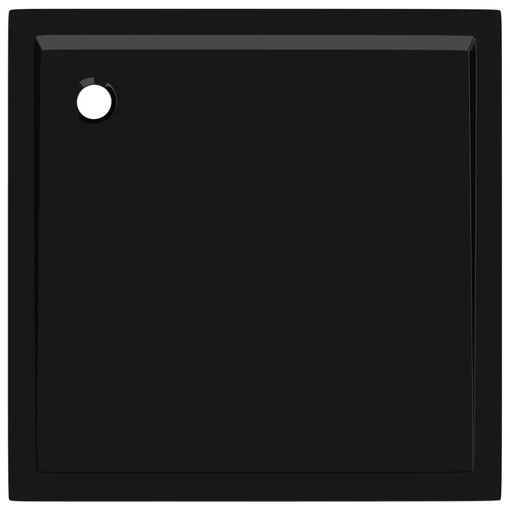 Cadita de dus patrata, negru, 80x80 cm, ABS Negru, 80 x 80 cm