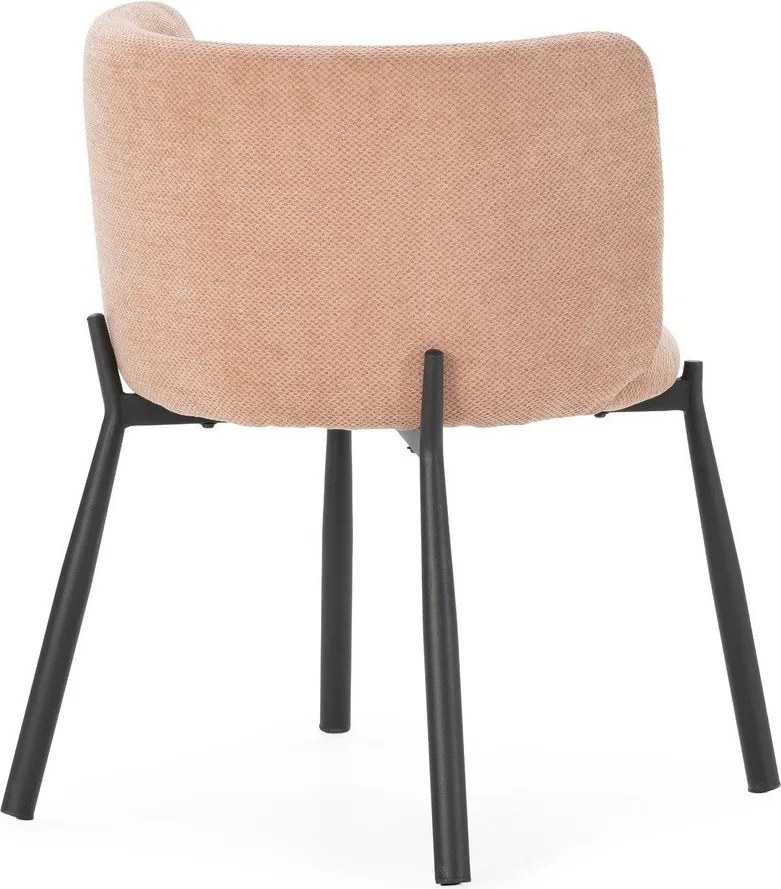 Set de scaune de sufragerie piersică 2 buc. tapițat Ginny – MOME