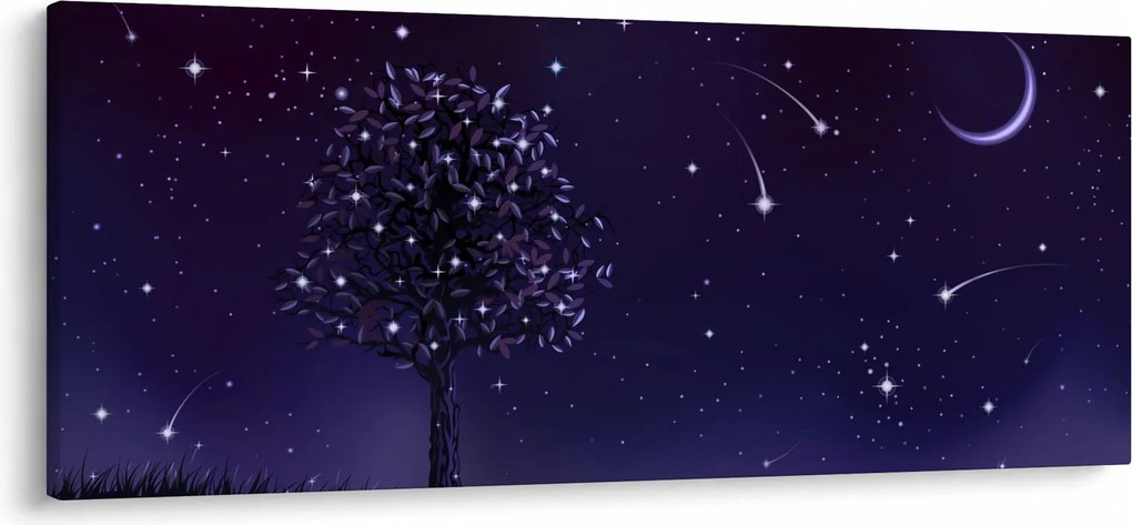 Tablou - Noaptea în ilustrație (120x50 cm)