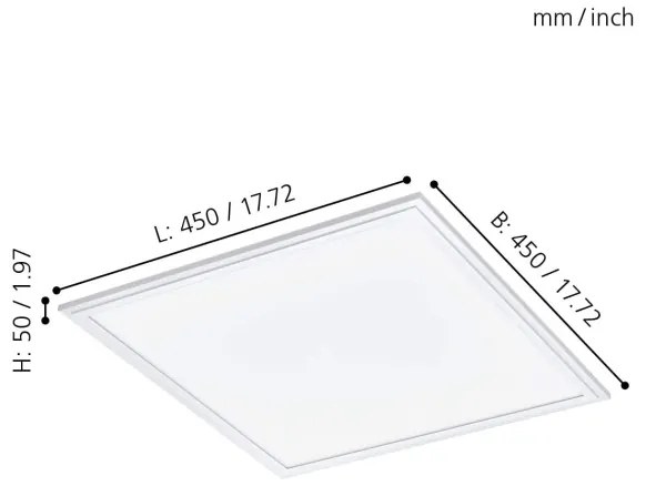 EGLO 97629 - Corp de iluminat LED RGB cu reglare a intensității SALOBRENA-C LED/24W/230V