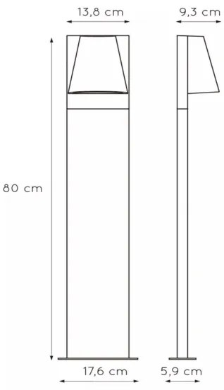 Lampă de exterior Lucide 29898/80/29 LIAM 1xGU10/35W/230V IP44 80 cm antracit
