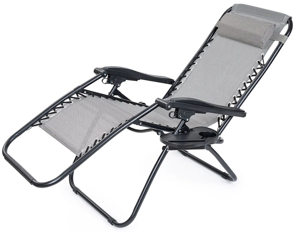 Scaun de plajă pentru grădină 4Home Relax, gri