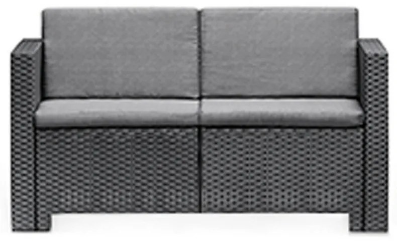 Canapea de grădină City cu 2 locuri, grafit