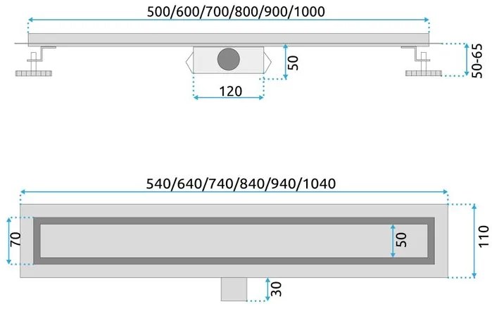 Rigola dus Rea NEOX 80 auriu periat