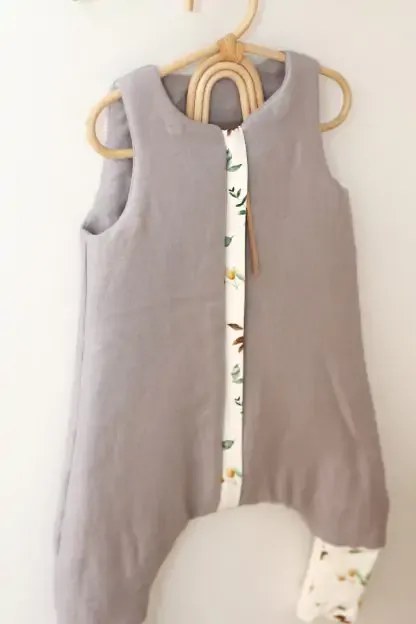 Sac de dormit cu picioare, in cu umplutura 2-2.5 Tog, tot parcusul anului, Grey, 74 80, 1-2 ani