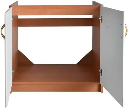 Masca Chiuveta OLEA MDF, 80 cu 2 usi, 80x50x85cm, Cires + Mesteacan