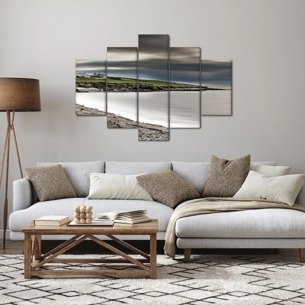 Tablou cu lac în amurg (150x105 cm)
