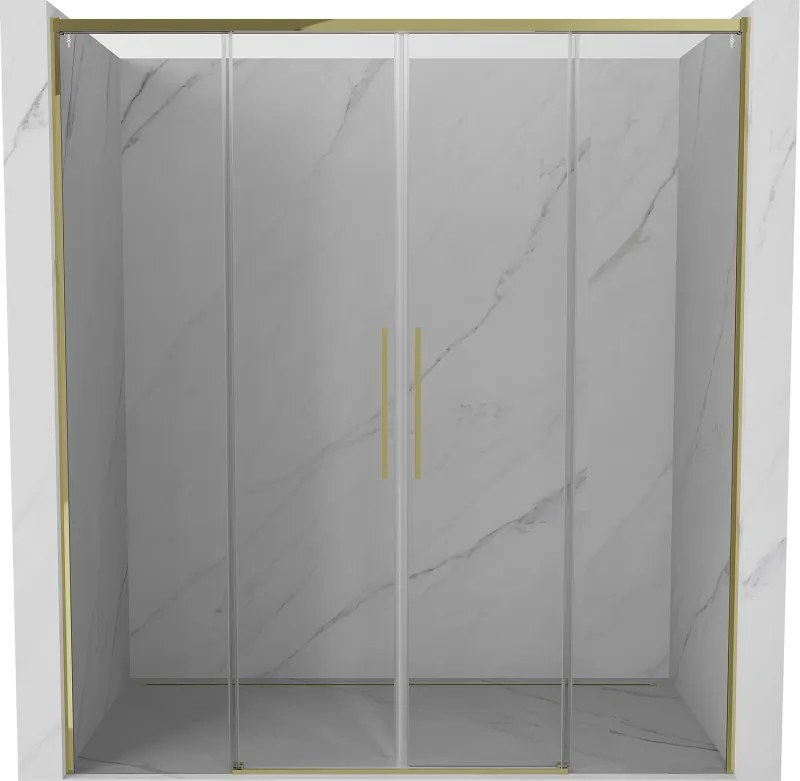 Mexen Rox Uși de duș culisante Duo 170 cm, transparente, aurii - 8C2-170-002-50-00