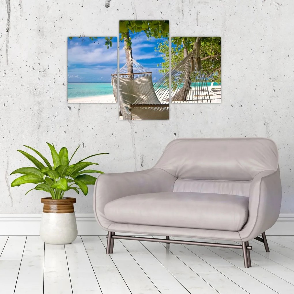 Tablou - Hamac pe plajă (90x60 cm)