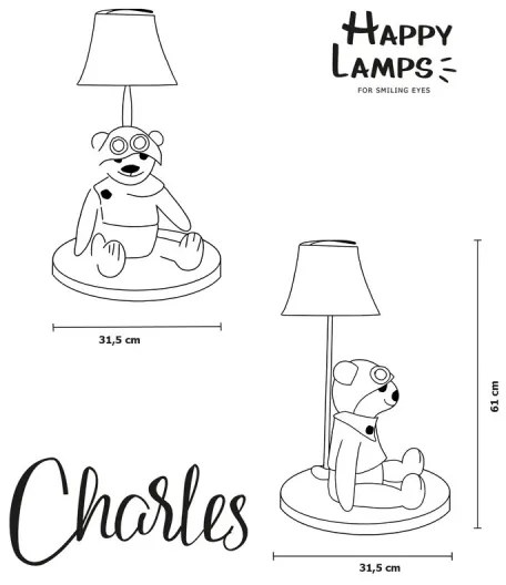 Lampă LED de masă pentru copii Happy Lamps CHARLES LED/5,4W/230V urs