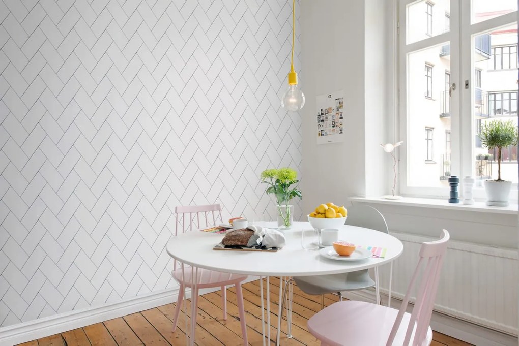 Tapet Fishbone Tiles, Rebel Walls