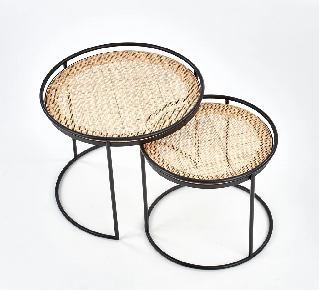 Set masute de cafea Ratan Natural, LIDINGO