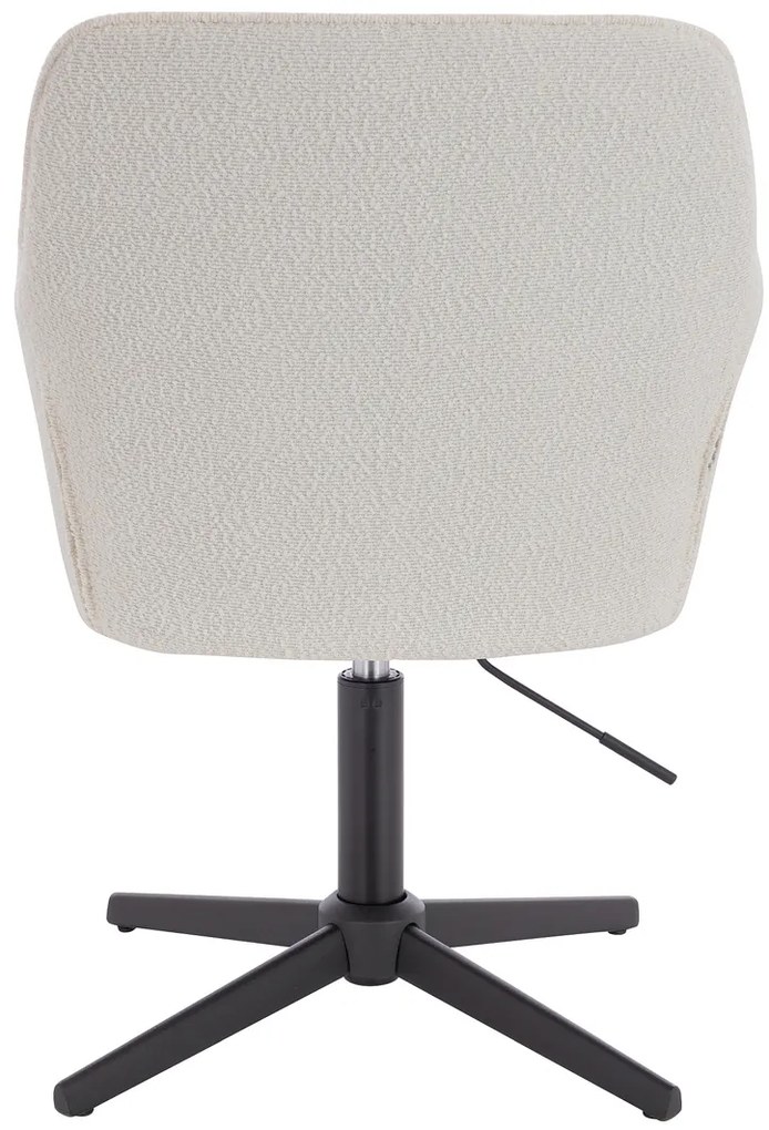 HR550CROSS Scaun Crem Boucle cu Bază Neagră
