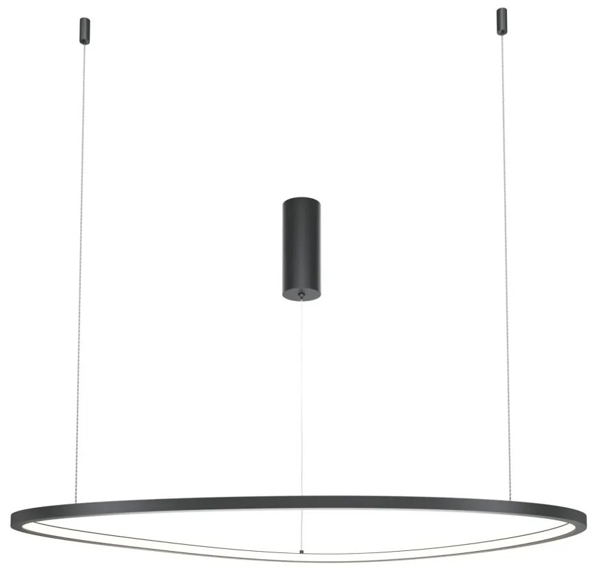 Lustra LED, pendul design modern Glint negru 63x78cm