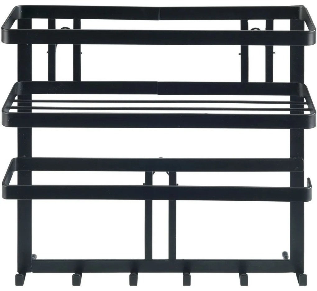 Wenko Raft multifuncțional de bucătărie cu cârligeGala, 33 x 9 x 30 cm